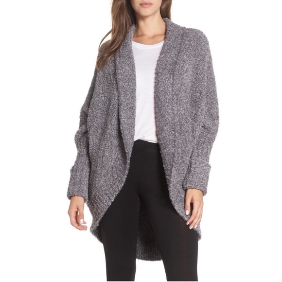 BAREFOOT DREAMS CozyChic Cocoon Cardigan in Ash Dove Grey - Picture 1 of 15